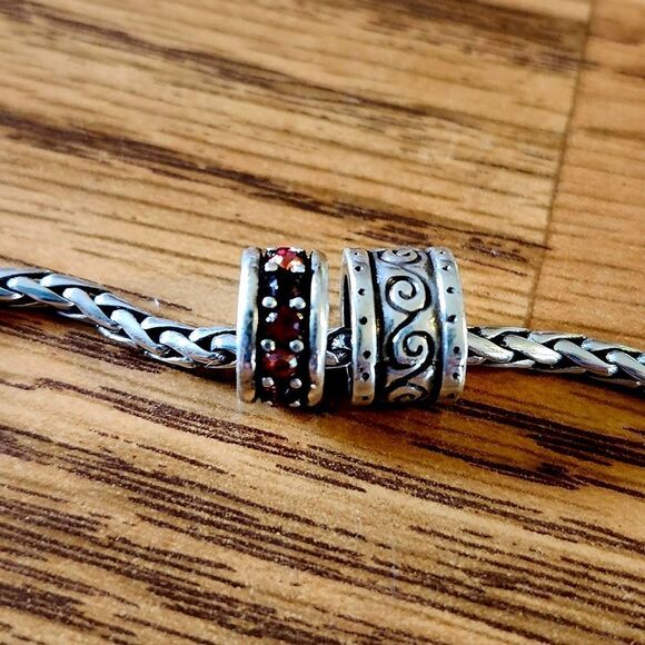 BRIGHTON Set Of Two! "Crystal Voyage" And "Etched Scroll Spacer" Beads TIMELESS - Picture 2 of 5